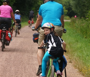 Mark and Jana on the cycle path to Lessay