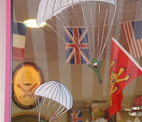 70th anniversary window decoration in the Boulangerie to the Airbourne