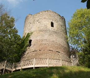 Bronllys Castle near Talgarth. First built as a basic ‘motte-and-bailey’ castle in the late 11th or early 12th century, Bronllys Castle’s surviving stone tower dates from the 13th century.