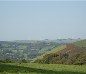 Windmill views from the road to Tylwch