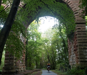 Coming out of Bangor, you'll follow route 82 that follows another disused railway path, heading south. Look out for the turn back onto route 5 to continue east