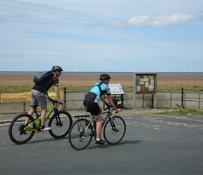 Having had a coffee break it was along the Northerley coast now. Gordon and Karen at Hoylake (King's Gap)