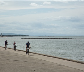 Robert, Zoe and Hiliary leave the beach