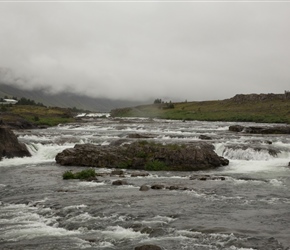 Laxfoss Waterfall. You needed to cross the bridge to geta  good look at it as it was just off the route