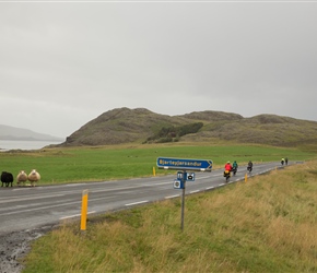 Setting out from the campsite at Bjarteyjarsandur