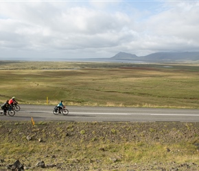 Descending along the coastal road 