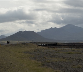 After a long descent, we cycled across a beautifully engineered causeway, crossing Kolgrafarfjördur