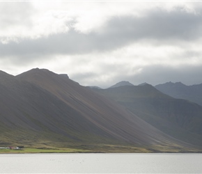 Looking south from the causeway over Kolgrafarfjördur