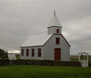 Located just to the right of the road on the edge of a farm, Hag Church was a delight and it was open