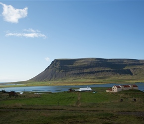 Heading right now, we pass Brekkuvellir