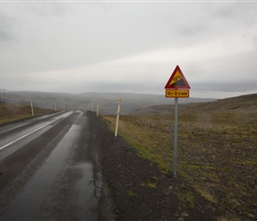 Top of the Miklidayur climb. Normally the descent would have been great fun, but in the wet it was a little challenging. We met up again in the fish factory at the bottom