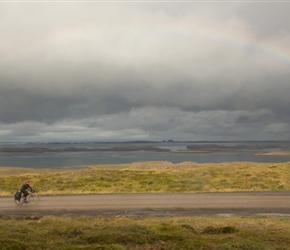 Steve and rainbow along route 54