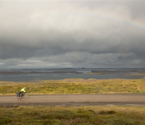 Lorna and rainbow along route 54