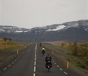 Takinga  road we didn't use on the way out took us up fresh tarmac