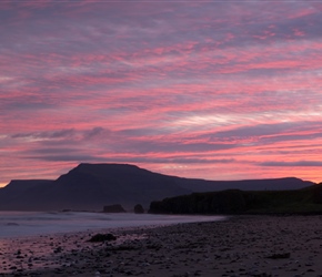 We were greeted to a fabulous sunset from the beach campsite