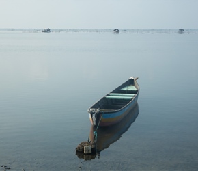 We set out from Jaffna in the early morning. Jaffna sits on the coast, so rather than take the main road out we looped past Palk Bay which was a great decision as in early morning light the boats and fishing huts were a delight