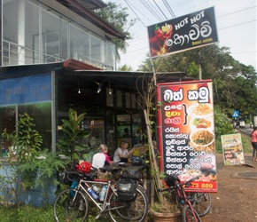 Lunch stop having looked around Polonnaruwa