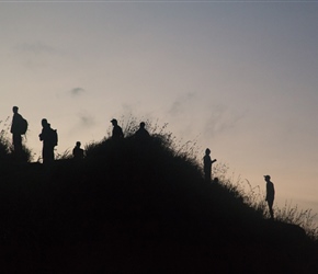 There were views from Little Adams Peak, but I thought the silhouettes of those waiting for the event was more interesting