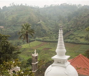 You could see over Sri Purwarama Viharaya to the agricultural fields beyond as we traversed the valley