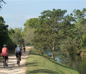 leur and Mike along the canal bank