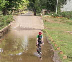 Martin tackles the water culvert