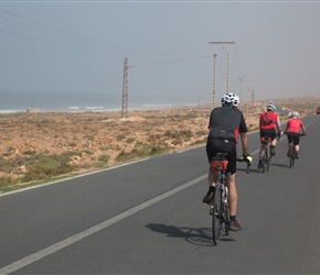 Tm heads along the coast road towards Aglou