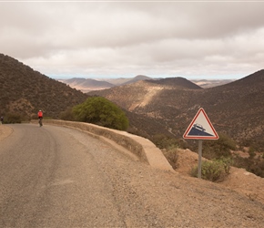 Start of the long descent having climbed out of the valley containing El Had N'Belforne