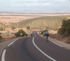 Phil at the start of the final descent, passes a few local residents