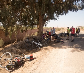 Lunch was after the Barrage. There was a tree in shade where someone had named a bench at the base