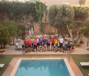 All of us by the pool at the Riad