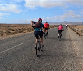 Alison on the road to Bounamine (Tracey)