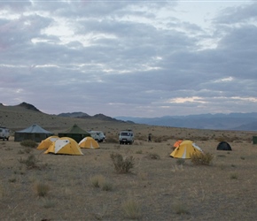 First nights campsite, in the middle of nowhere