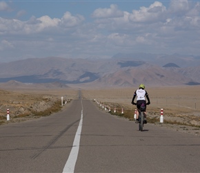 Kath descends towards the Altai Mountains