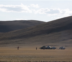 Cycling to the campsite