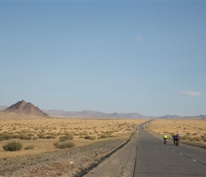 Along a quiet tarmac road. In reality this road would get very busy 3 weeks later as the Russian draft to Ukraine meant that many Russians took this road