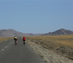 Chris and Shirley under the watchful eye of Tuul