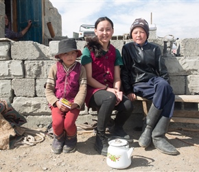 Cedric our driver was kind enough to find us a family to visit. In a simple building we were offered tea and dairy products, their children were charming