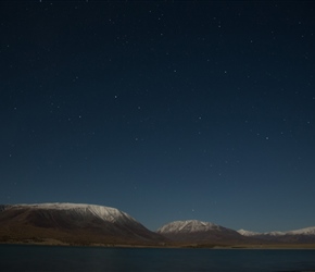 Night time over Khoton Lake looking towards China