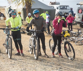 Lorna, Peter and Claire at the start