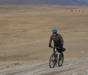 Peter leads the pack, heading for the ancient grave