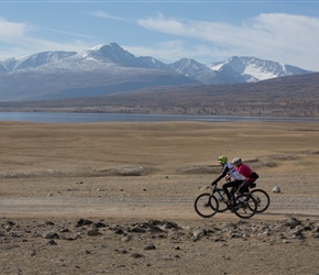 Kath and Lorraine with Chinese Peaks behind