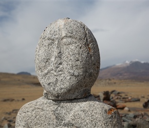 Spot the moustache on the granite statue