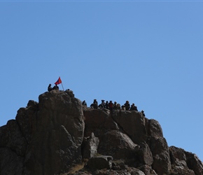 Above the arena was the release point. From here the eagles flew to the arena below, ideally to be caught by their handler