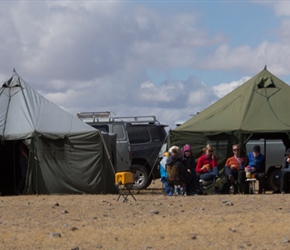 The crew pitched our tents at the festival, so we were able to enjoy lunch on site, and yes they even added the toilet tent