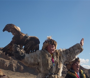 Mounted eagle festival winner