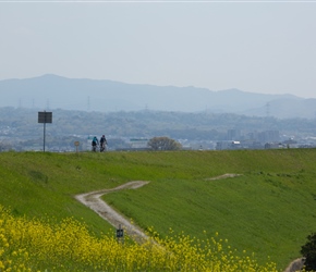 Lynne and Rob on the Keinawa Cycling Road