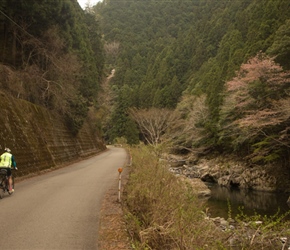 Jack and Christine follow the Hye River. This was a beautiful enclosed section of road