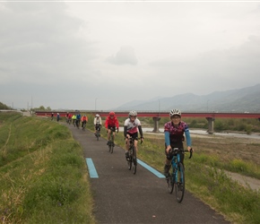 Another of Japans long cyclepaths, this one would follow the river all the way to Tokushima