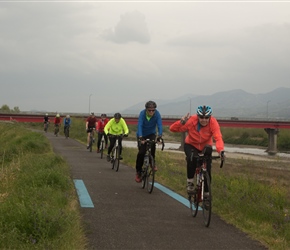 Alison on the cyclepath