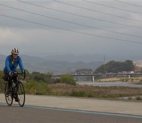 Christine Collin on the cyclepath